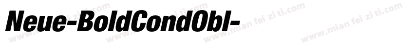 Neue-BoldCondObl字体转换
