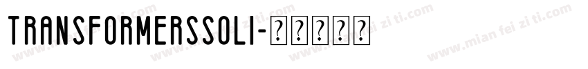 TransformersSoli字体转换