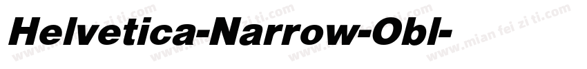 Helvetica-Narrow-Obl字体转换