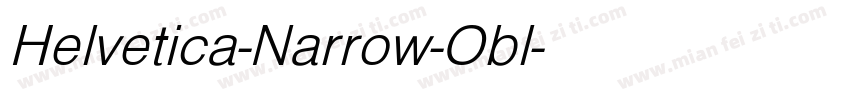 Helvetica-Narrow-Obl字体转换