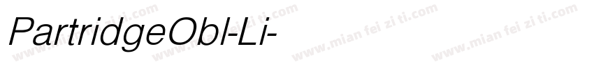 PartridgeObl-Li字体转换