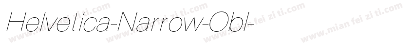 Helvetica-Narrow-Obl字体转换
