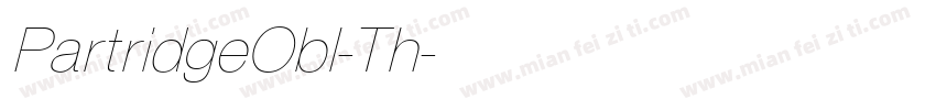PartridgeObl-Th字体转换