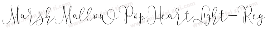 MarshMallowPopHeartLight-Regula字体转换