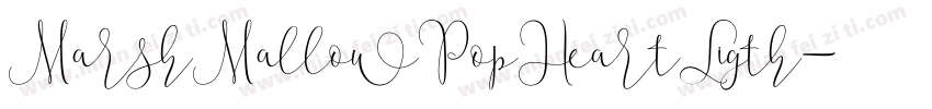 MarshMallowPopHeartLigth字体转换