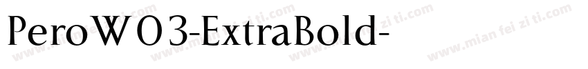 PeroW03-ExtraBold字体转换