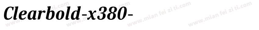 Clearbold-x380字体转换