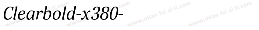 Clearbold-x380字体转换