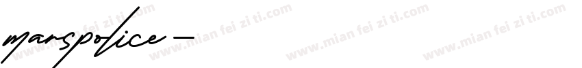 marspolice字体转换