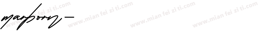 marborn字体转换