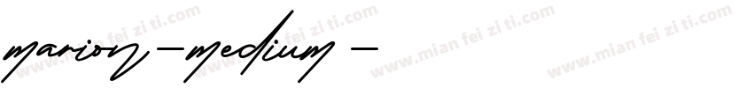 marion-medium字体转换