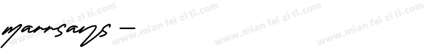 marrsans字体转换