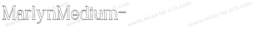 MarlynMedium字体转换