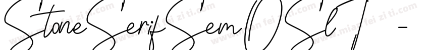 StoneSerifSemOSlT字体转换