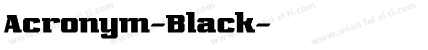 Acronym-Black字体转换