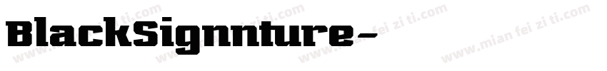 BlackSignnture字体转换