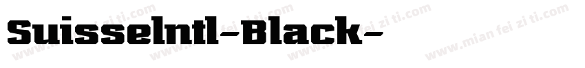 Suisselntl-Black字体转换