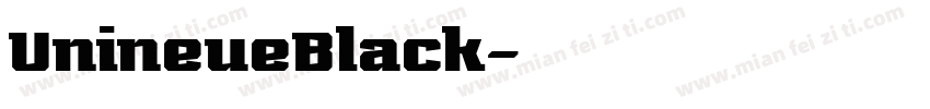UnineueBlack字体转换