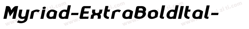 Myriad-ExtraBoldItal字体转换