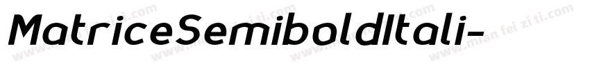 MatriceSemiboldItali字体转换