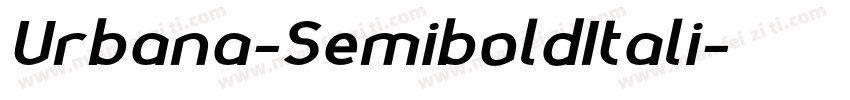 Urbana-SemiboldItali字体转换