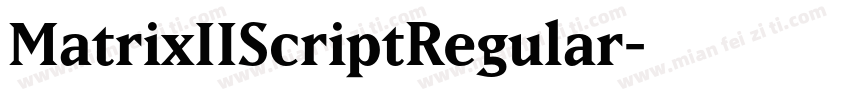 MatrixIIScriptRegular字体转换