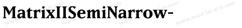 MatrixIISemiNarrow字体转换