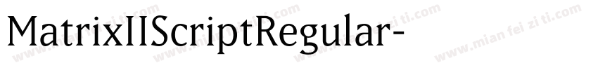 MatrixIIScriptRegular字体转换