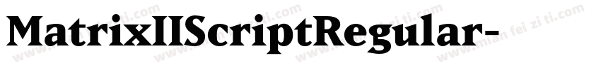MatrixIIScriptRegular字体转换