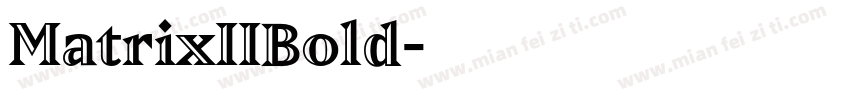 MatrixIIBold字体转换