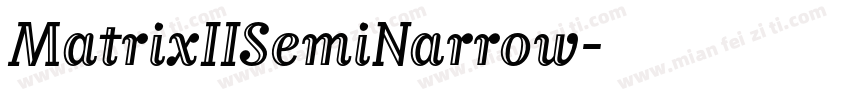 MatrixIISemiNarrow字体转换