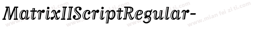MatrixIIScriptRegular字体转换