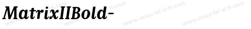 MatrixIIBold字体转换