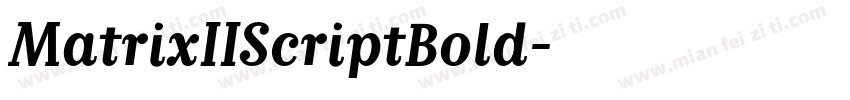 MatrixIIScriptBold字体转换