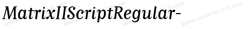 MatrixIIScriptRegular字体转换