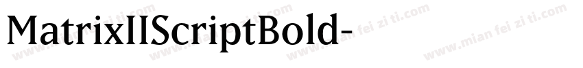 MatrixIIScriptBold字体转换