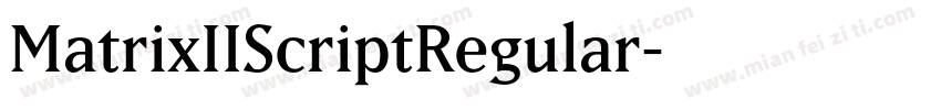 MatrixIIScriptRegular字体转换