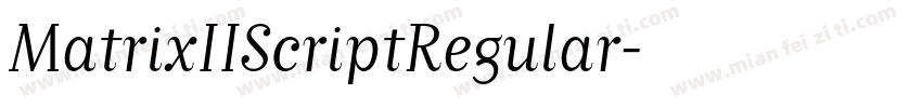 MatrixIIScriptRegular字体转换
