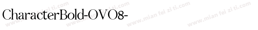 CharacterBold-OVO8字体转换