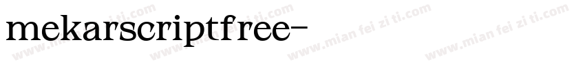 mekarscriptfree字体转换