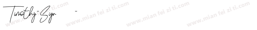 Timothy-Sign字体字体转换