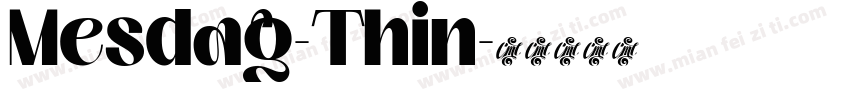 Mesdag-Thin字体转换