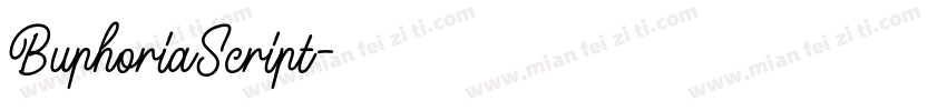 BuphoriaScript字体转换