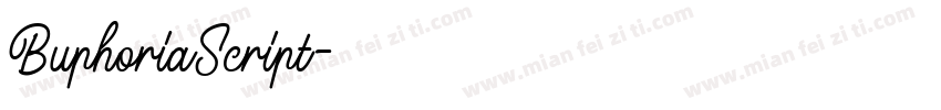 BuphoriaScript字体转换