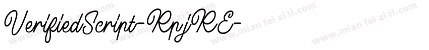 VerifiedScript-RpjRE字体转换