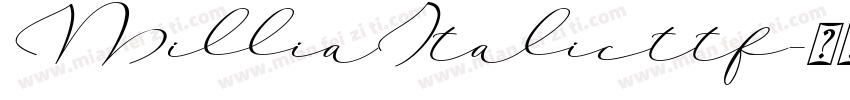 MilliaItalicttf字体转换