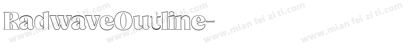 RadwaveOutline字体转换