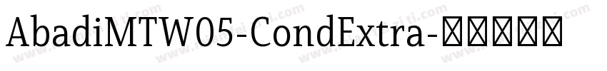 AbadiMTW05-CondExtra字体转换
