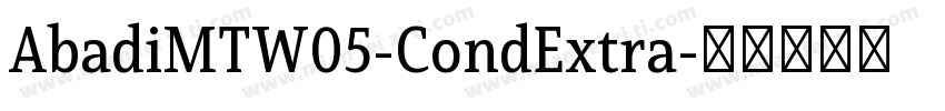 AbadiMTW05-CondExtra字体转换