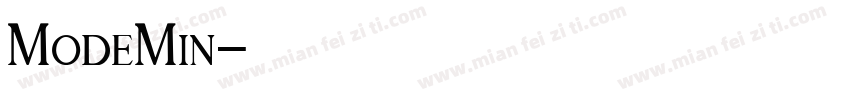 ModeMin字体转换